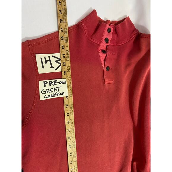 Men's Roundtree & Yorke Size XL Faded Red Button Lightweight sweater - Picture 3 of 9